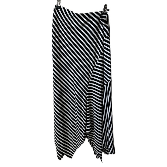 CHICOS VINTAGE 90S CHIC STRIPED SKIRT Asymmetrical Hem Size- 1, US 8/10 Medium - Picture 7 of 8